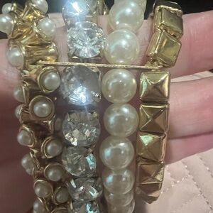 Elegant Gold and Pearl Bracelet Collection